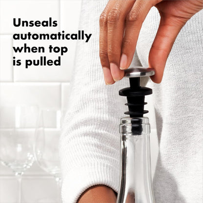 OXO SteeL - Tapón expandible para vino (2 unidades)