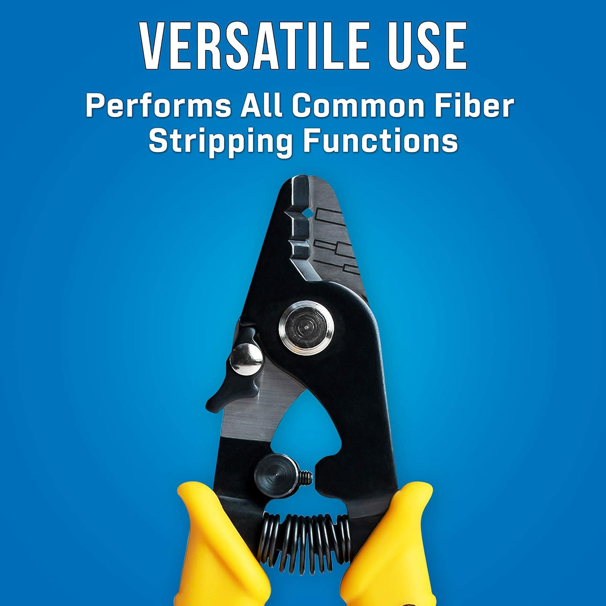 Jonard Tools JIC-375 - Pelacables de fibra óptica de tres agujeros, tiras de 1.6-3.0 mm, tampón de 600-900 μm, revestimiento de 250 μm, herramienta de precisión con mandíbula angular y bloqueo de