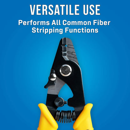 Jonard Tools JIC-375 - Pelacables de fibra óptica de tres agujeros, tiras de 1.6-3.0 mm, tampón de 600-900 μm, revestimiento de 250 μm, herramienta de precisión con mandíbula angular y bloqueo de