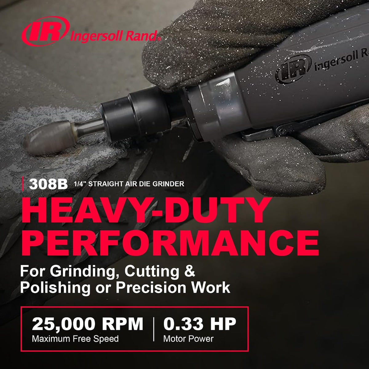Ingersoll Rand 308B Rectificadora Neumática, 1/4"