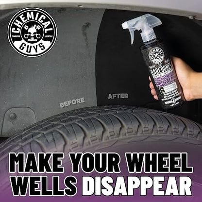 Chemical Guys Bare Bones Premium Spray Brillo Oscuro para Bajos, neumáticos y molduras, Seguro para Automóviles, Camiones, Motocicletas, vehículos recreativos y más, 3,79 L
