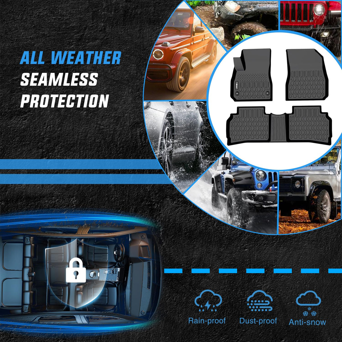Nilight TPE - Alfombrillas de Piso para Chevy Malibu 2016, 2017, 2018, 2019, 2020, 2021, 2022, 2023, 2024, 2025, para Todo Tipo de Clima, Ajuste Personalizado
