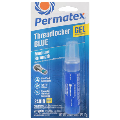 Permatex Threadlocker Azul Gel de Resistencia Media 24010, 10 g