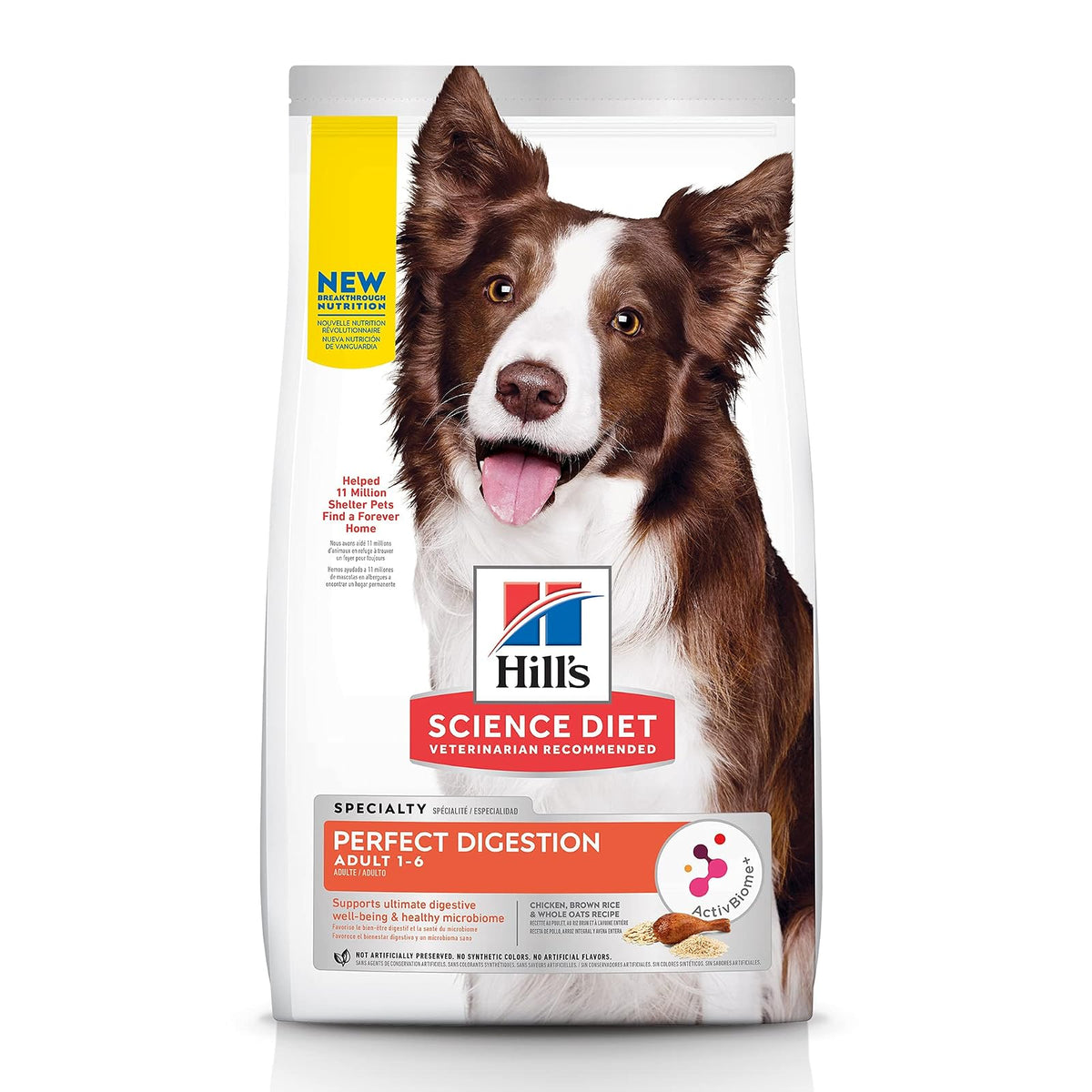 Hill's Science Diet Croquetas Digestivas para Perro Sabor Pollo 5.4Kg | Croquetas Hill's para perro, pollo real, cuidado digestivo, bienestar del microbioma, heces firmes