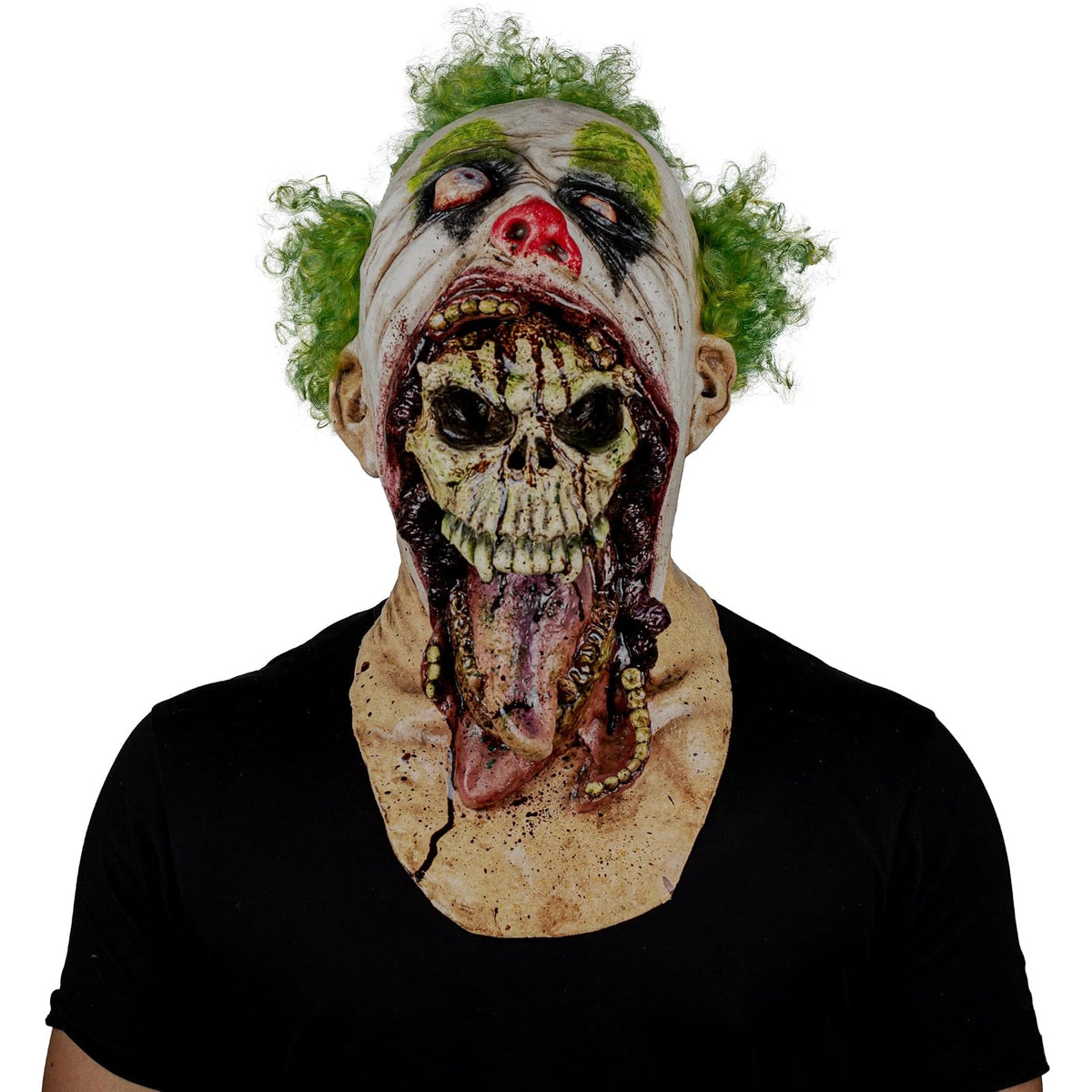 Ghoulish Productions Máscara De Látex Blurp Malevolent, Accesorio Látex Cosplay Calavera Malévola, Disfraz Aterrador para Halloween y Fiestas Temáticas, Cosplay Demonio Skull, Diseño Artesanal