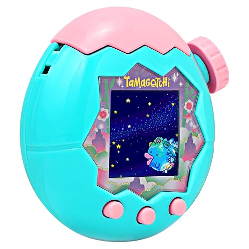 TAMAGOTCHI Paradise Bosque de Jade, Mascota Electrónica Virtual a Color con Zoom Interactivo, Conectividad Entre Dispositivos, Juguete Bandai para Niños