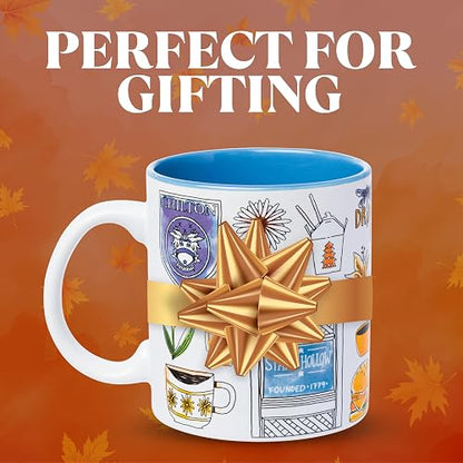 Silver Buffalo Gilmore Girls Destination Locations Icons Taza de cerámica, 20 onzas