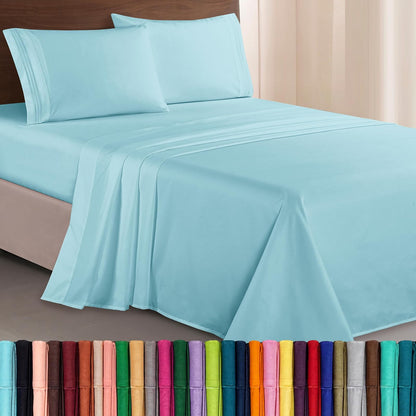 Elegant Comfort Espejo de Piso de Cuerpo Entero Elevens 65 x 22 Pulgadas, Gris - Twin - Twin XL - Azul Claro