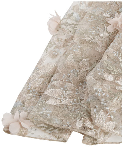 DRESS THE POPULATION Vestido Largo Floral Adornado sin Mangas para Mujer
