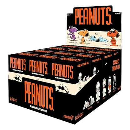 Super7 - Peanuts, Blind Box Reaction Sorpresa, Wave 6, Coleccionable | Incluye Snoopy, Sleeping Snoopy, Joe Cool, Flying Ace y personaje misterioso, figura articulada, coleccionista adulto