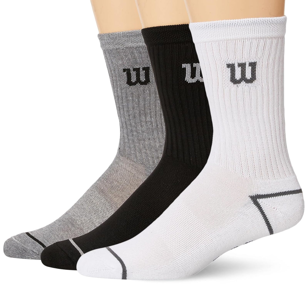 Wilson,Tin y Calceta para Hombre Afelpado, Talla de 25-29 cm - Calceta - Talla única - 25 - Multicolor con Logo en Planta Oxford