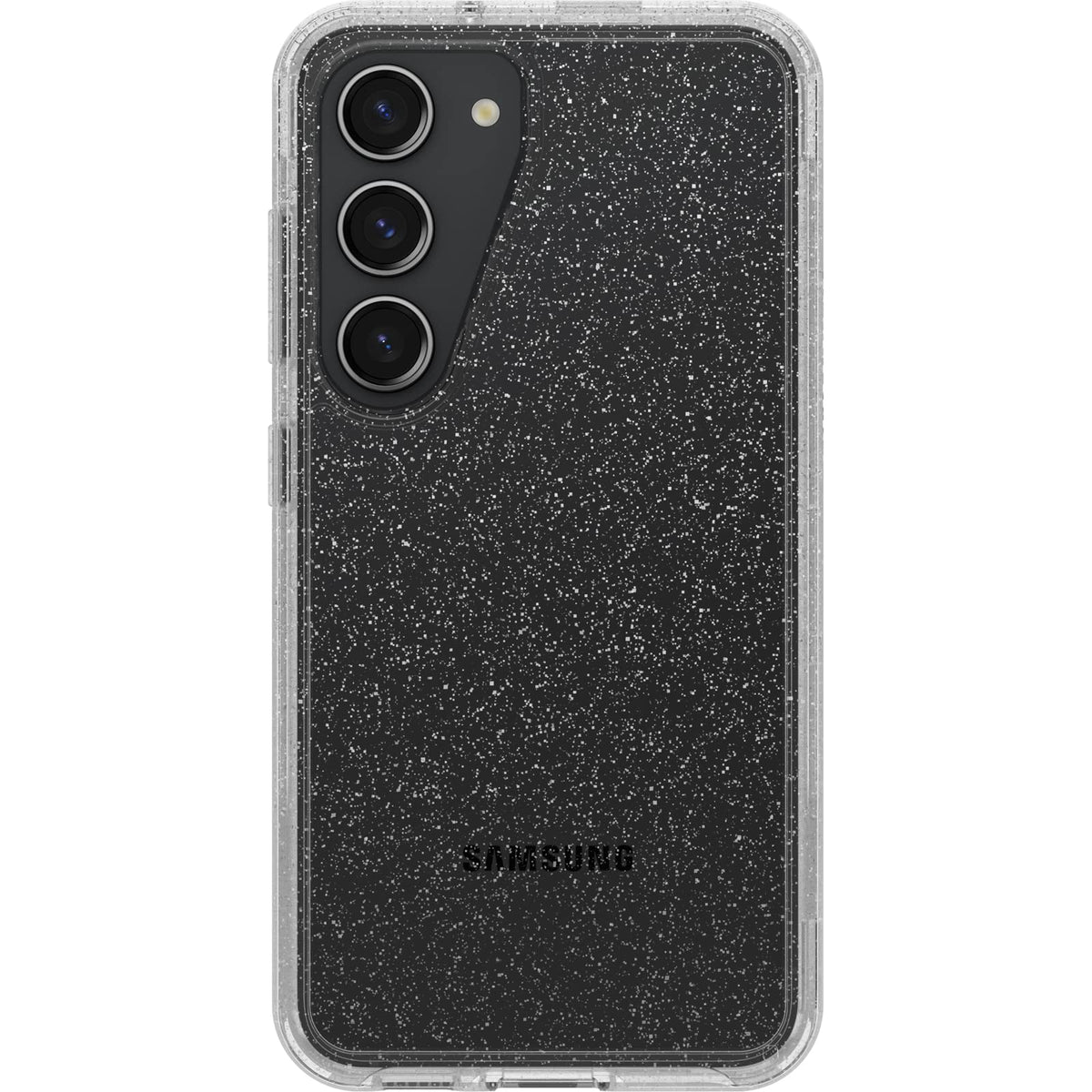 OtterBox Funda Symmetry Series para Samsung Galaxy S23 - Transparente - purpurina. - Serie Symmetry