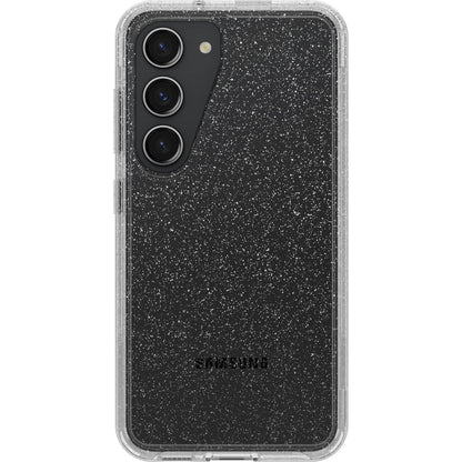 OtterBox Funda Symmetry Series para Samsung Galaxy S23 - Transparente - purpurina. - Serie Symmetry