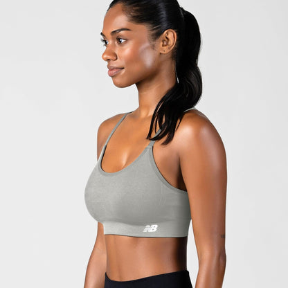 New Balance Brasier Deportivo sin Costuras, Paquete de 3, Playera de Yoga, Sostén Deportivo, Ajuste de Entrenamiento