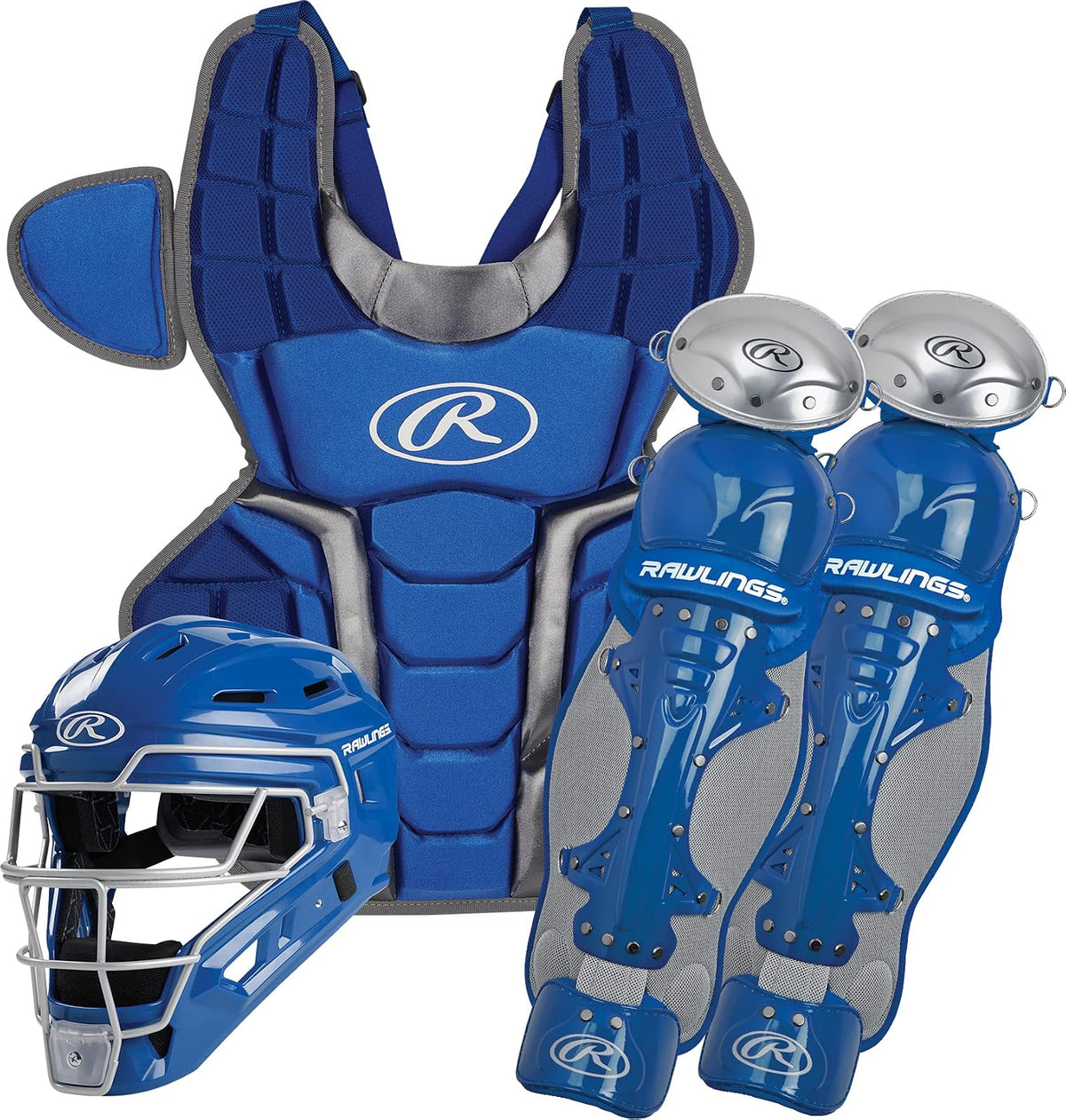 Rawlings Renegade 2.0 Juego de Receptor de Béisbol, Intermedio 12-15 Años - Intermedio | Edades 12-15 - Rey - Plateado
