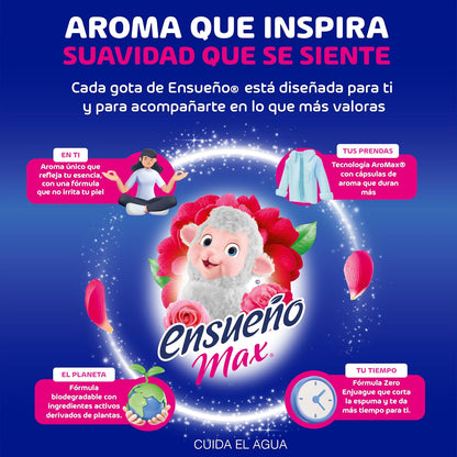 Ensueño Max Suavizante de Telas Frescura Primaveral 9 L. (Pack of 1)