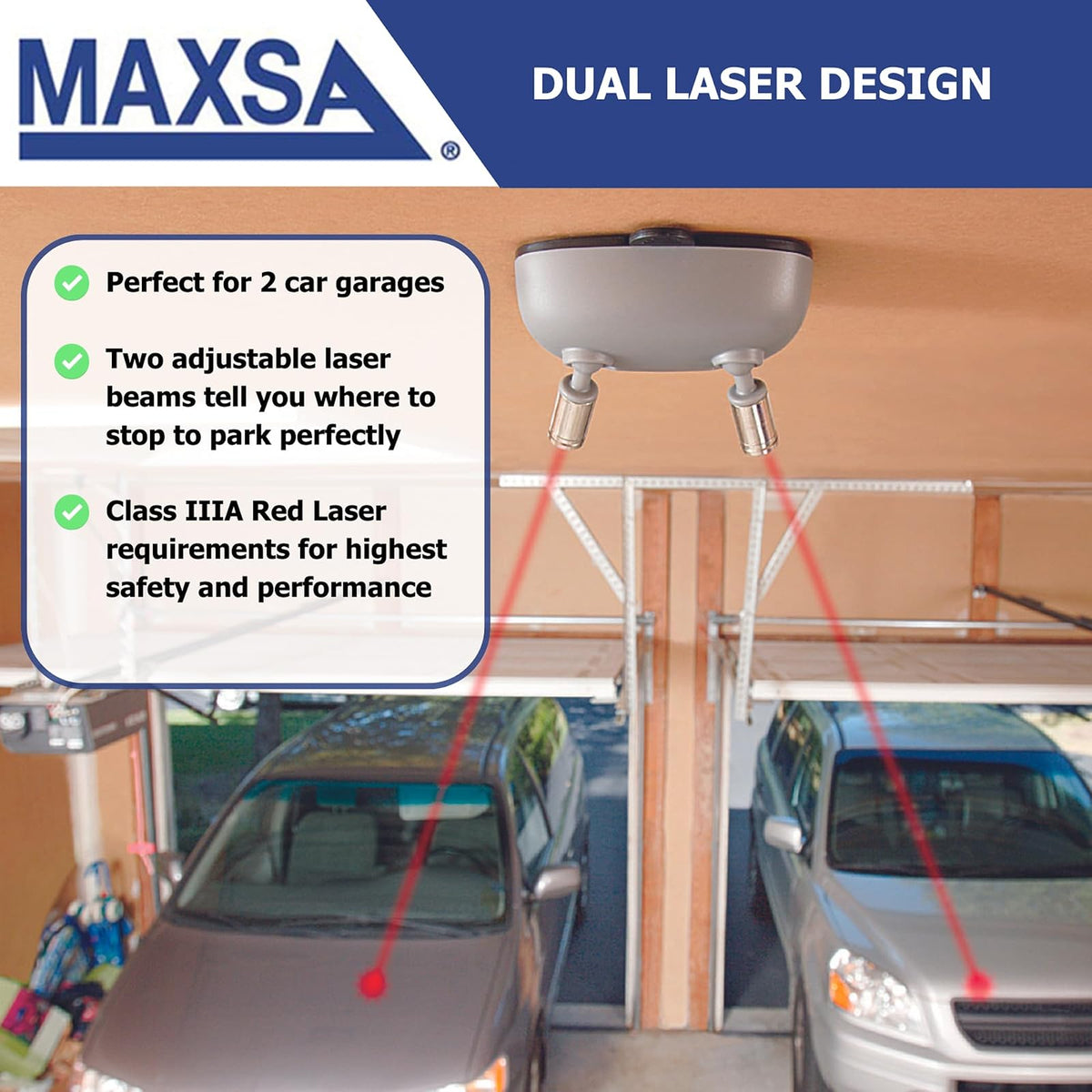 Maxsa Innovations 37312 Dual-Laser Park, Park Right Garage