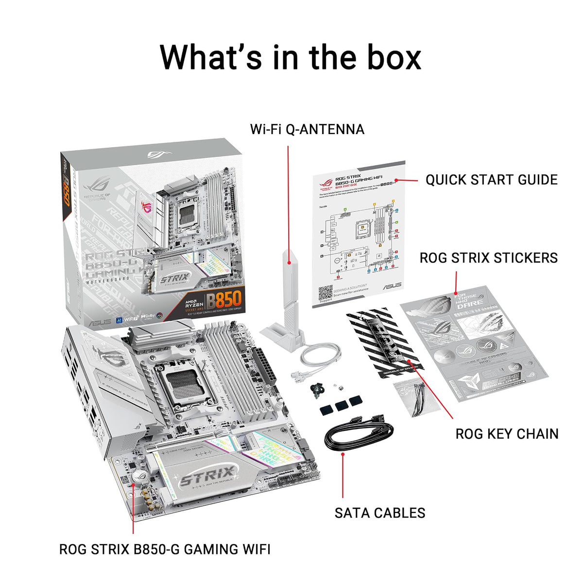 ASUS ROG Strix B850-G WiFi para Juegos AMD AM5 B850 mATX, Placa Base Avanzada AI PC Ready, 14+2+1 etapas de alimentación, Ranuras DDR5, 4X Ranuras M.2, PCIe® 5.0 Ready, WiFi 7, 2.5G LAN, USB 20Gbps