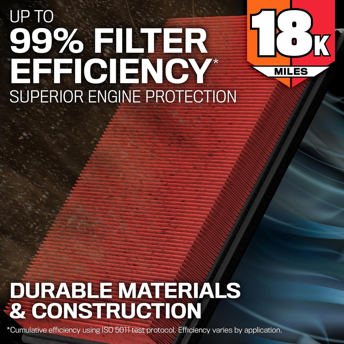 K&N KNA-5046 Filtro de Aire de Motor de Larga Duración 18000 Millas Compatible con Hyundai Tucson/Kia Sportage 2016-2020
