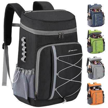 Maelstrom Mochila Hielera 35/50 Latas, Bolsa Hielera Suave Hermética | Frío 16h, bolsillos múltiples, silbato emergencia, acolchado ergonómico transpirable. Ideal camping, pesca, senderismo