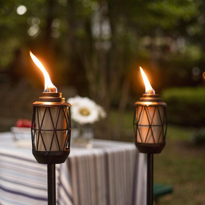 TIKI BiteFighter - Linterna de Metal de Alambre de 64 Pulgadas, Repelente de Mosquitos para Exteriores, iluminación Decorativa para Patio, césped, Patio Trasero y jardín, Bronce Moderno y Negro,