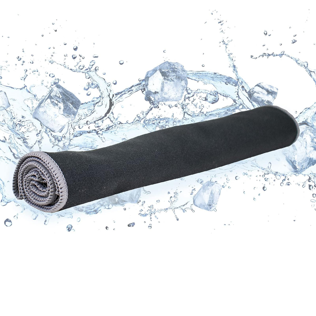 FROGG TOGGS Chilly Pad Pro Toalla de enfriamiento instantáneo de Microfibra Suave, Lavable a máquina, 33 x 10.5 Pulgadas, Negro -, Estándar