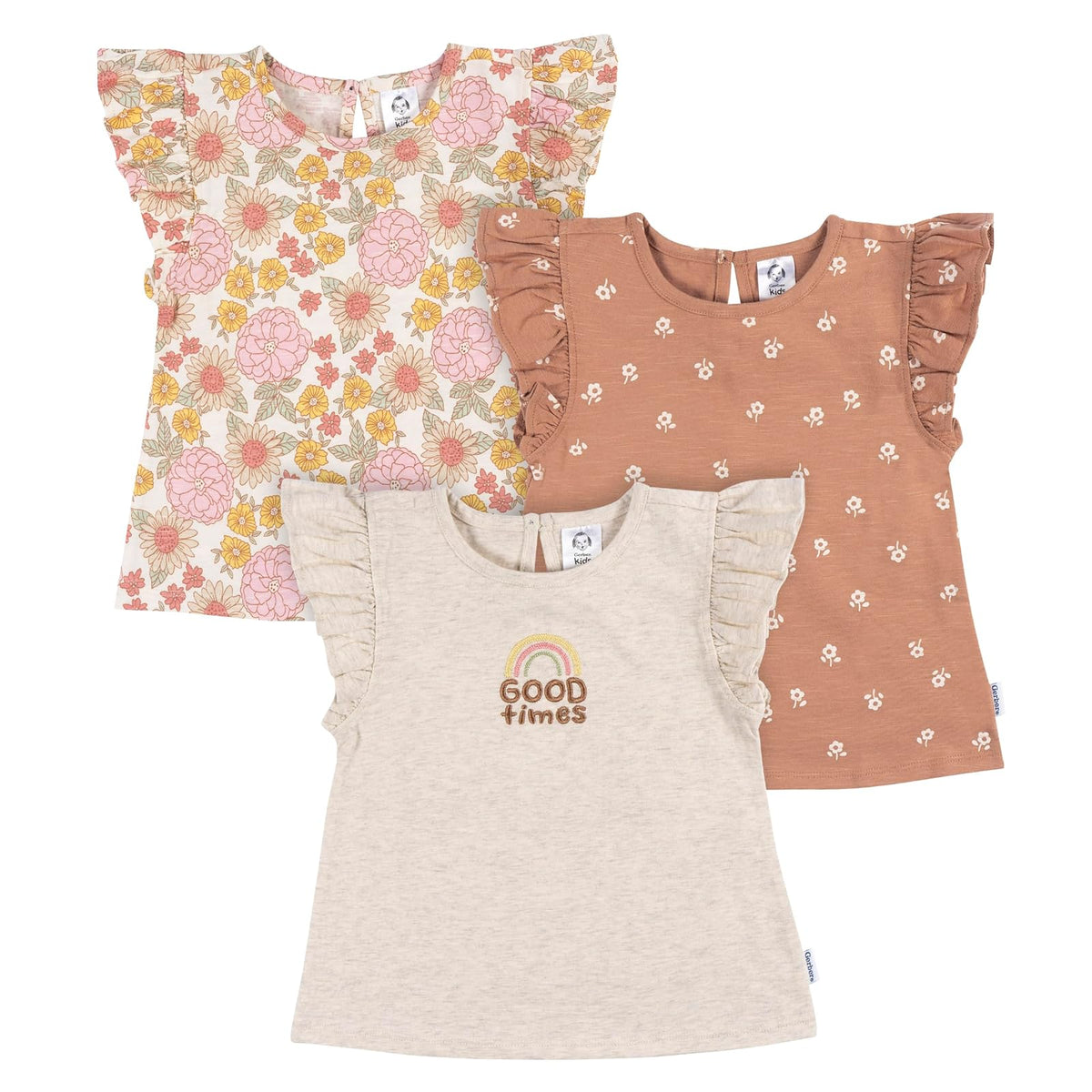 Gerber Camisetas de Manga Corta para Bebé, Paquete de 3 - 3T - Good Times