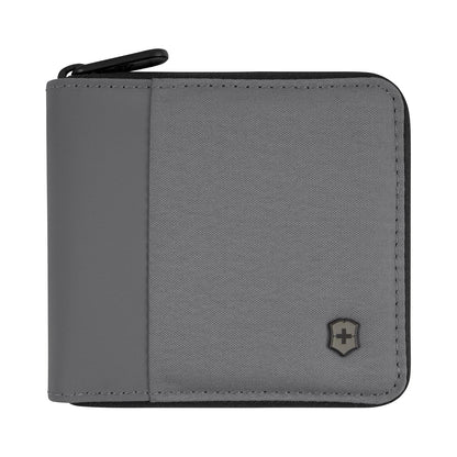 Victorinox Travel Essentials, Billetera con cierre y proteccion RFID, Gris - 3.54 x 7.87 x 13.39 inches - Gris