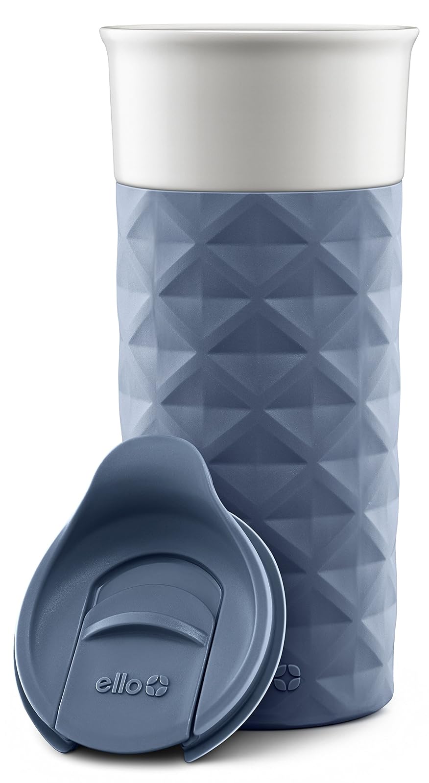 Ello Ogden BPA-Free Ceramic Travel Mug with Lid, Pink, 16 oz