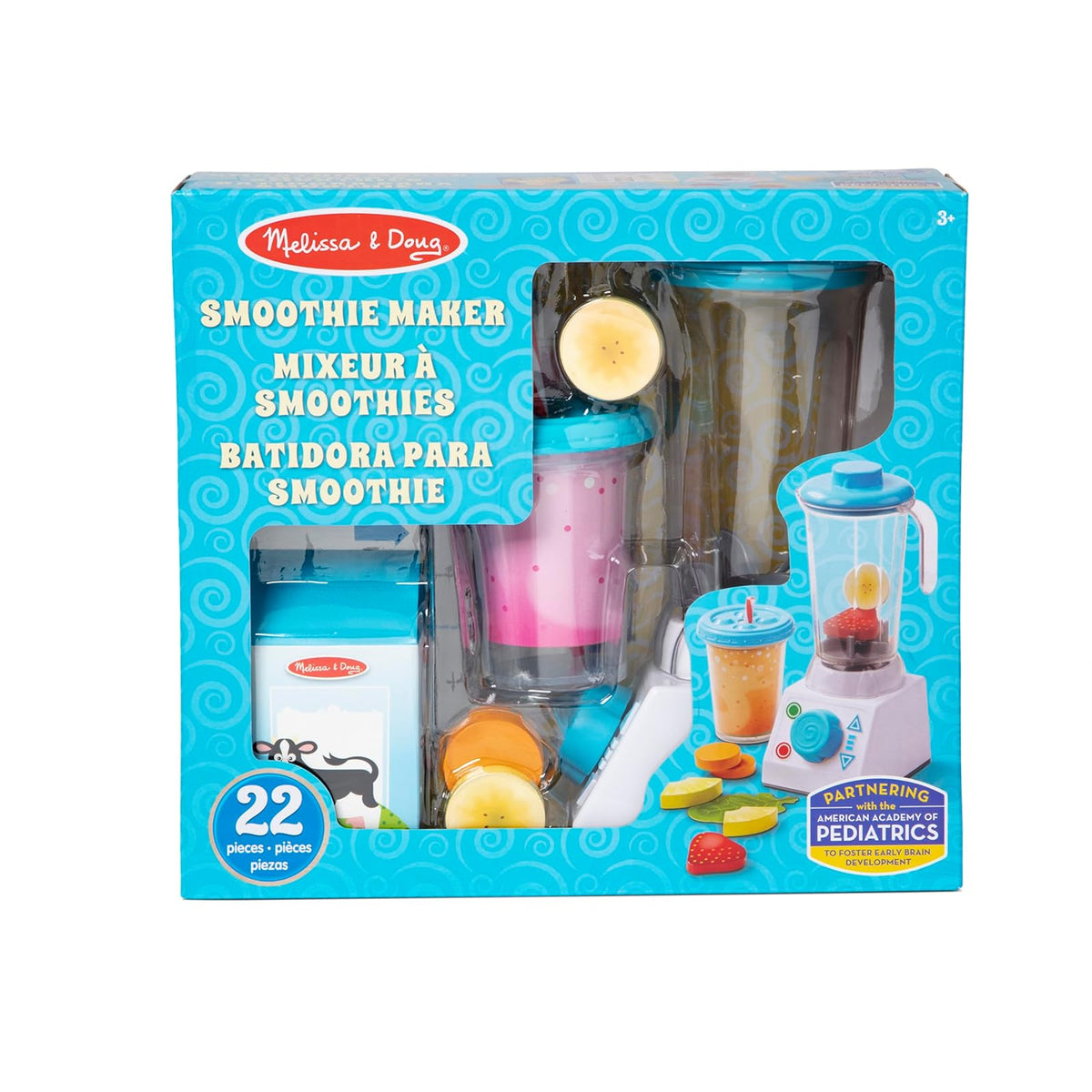 Melissa & Doug Juego de Licuadora para Batidos Smoothies, Ayuda a Desarrollar Habilidades Motoras y Sociales (24 Piezas, 26.67 cm x 10.795 cm x 34.29 cm)