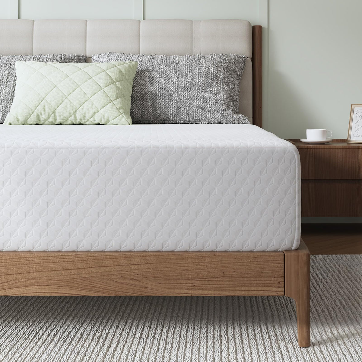 Novilla Colchón de tamaño matrimonial, colchón de Espuma viscoelástica para Cama matrimonial de 6 Pulgadas para niños con Espuma Transpirable cómoda y Funda de Punto Suave para Alivio de la presión y