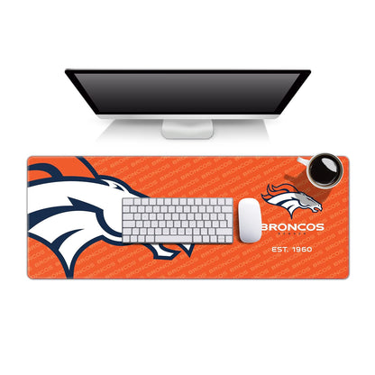 YouTheFan Tapete para Escritorio NFL con Logo de tu Equipo - 30.5 x 80 cm - Denver Broncos