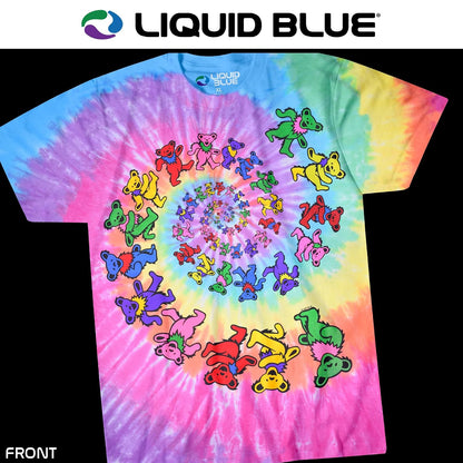 Liquid Blue Grateful Dead Spiral Bears - Camiseta para Hombre