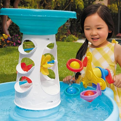 Little TIKES, Spinning Seas Water Table, Mesa de Agua para Niños, con Noria y Lanzador de Bolas, Juguetes Interactivos