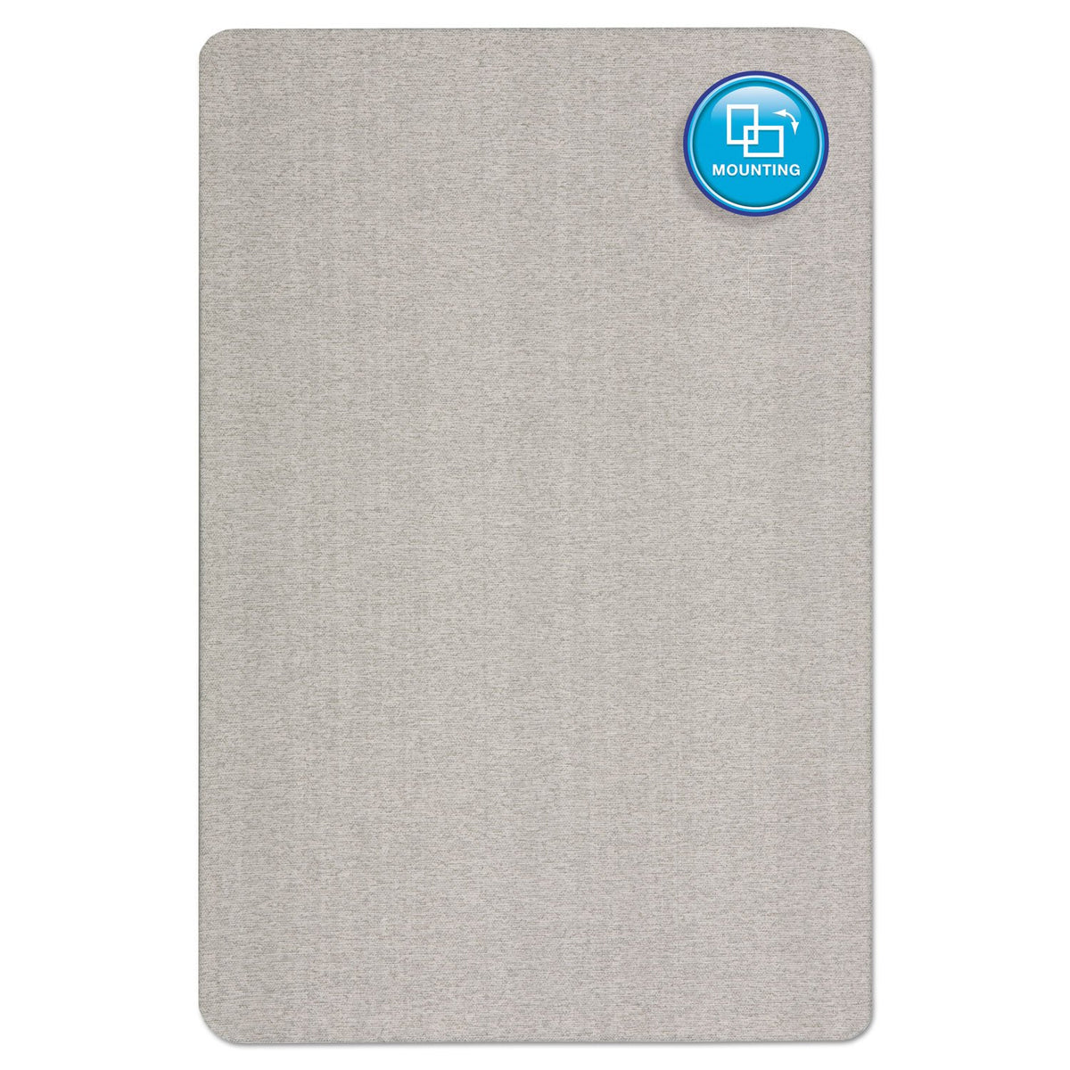 Quartet Tablero de anuncios, tela, 4 x 3 pies, sin marco, tablero de fibra de alta densidad, oficina ovalada, gris (7684G)
