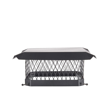 Shelter - Tapa de chimenea atornillada de 33 x 33 cm, totalmente montada, acero galvanizado