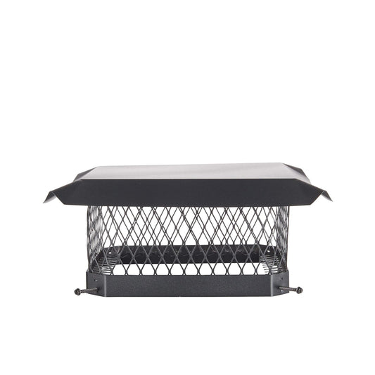 Shelter - Tapa de chimenea atornillada de 33 x 33 cm, totalmente montada, acero galvanizado