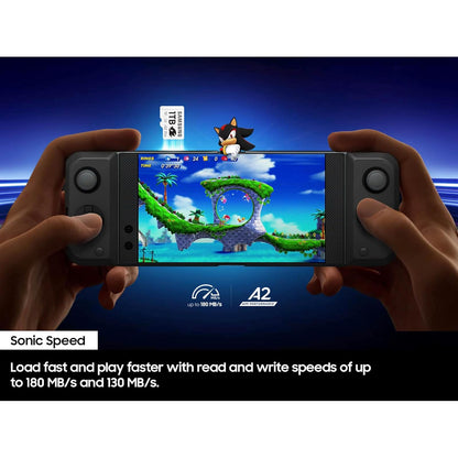 Adaptador Samsung Pro Plus Sonic The Hedgehog +, microSDXC de 512 GB, hasta 180 MB/s, Full HD y 4K UHD, UHS-I, C10, U3, V30, A2, para Nintendo-Switch, Steam Deck, GoPRO, dji Drone, Tablets