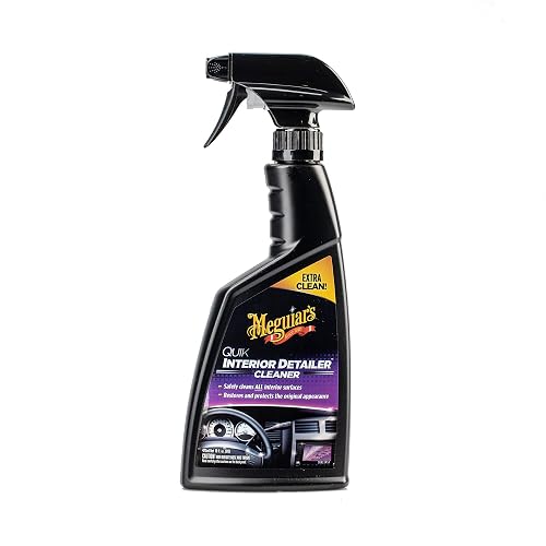 Meguiar's Oficial Air Re-Fresher Sistema Eliminador de Olores y Ambientador New Car G16402, 2 Ounce + Oficial Detallador Para Interiores G13616 473 ml