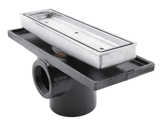 URREA 124RRECTI Coladera de hierroUna Boca Rejilla Rectangular Inserto Cerámico 30 Cm