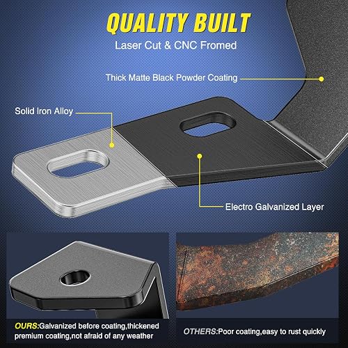 Nilight - Soporte de luz de zanja para campana, bisagras de capó, kit de soporte de montaje para luces LED auxiliares todoterreno, luces de trabajo compatibles con Toyota 4Runner 4ª generación 2003