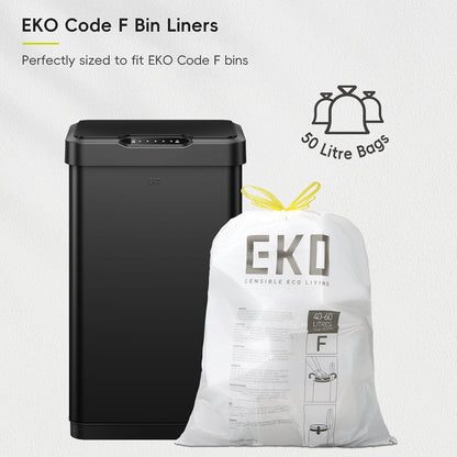 EKO Mirage-T Bote de Basura para Cocina 50 L con Sensor Negro Mate