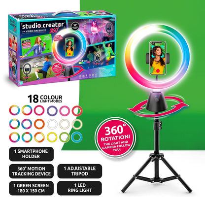 Canal Toys Studio Creator 360 Kit Video Conexión Inalámbrica Anillo Luz 10"