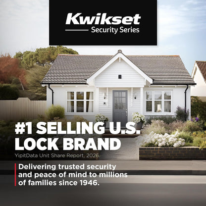 Kwikset Maven - perilla de puerta de privacidad interior con cerradura, manija de puerta cuadrada para baño y recámara, perilla de puerta sin llave negro mate, con protección Microban