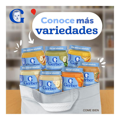 Gerber Papilla Etapa 2 Chayote, Paquete de 12 Frascos de 113 g c/u