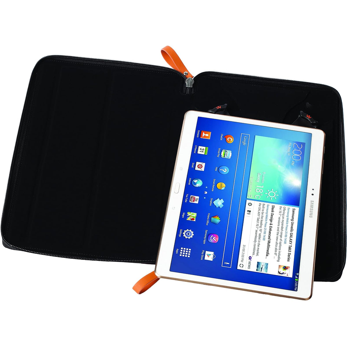 Walk on Water 11350 Funda Drop Off Tablet Universal 8-10", Color Naranja