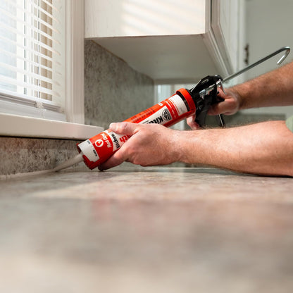 Red Devil 0405 DuraGuard Kitchen And Bath Siliconized Acrylic Caulk, 5.5 Oz, Squeeze Tube, Paste, White