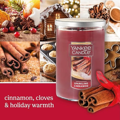 Yankee Candle Vela en Tarro Grande, Canela, Candelas, Rojo, Large 2-Wick Tumbler Candle, 1