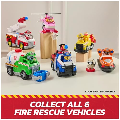 Paw Patrol Rescate de Chase - Camión de Bomberos con Figura, Lanzador de proyectiles y vehículo de Juguete, Edades a Partir de 3 años