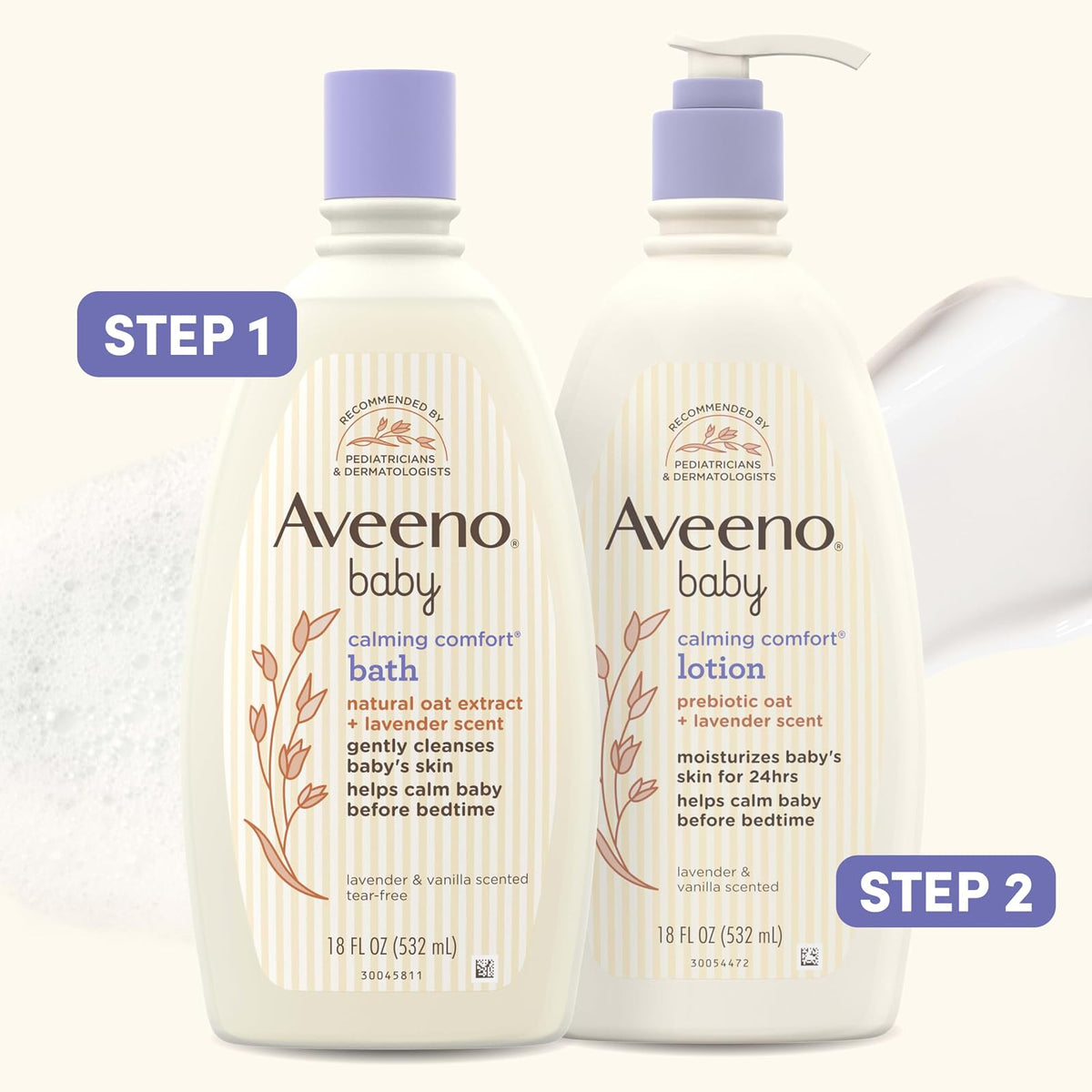 Aveeno Baby Calming Comfort Lotion, Lavender and Vanilla, 18 Fluid Ounce